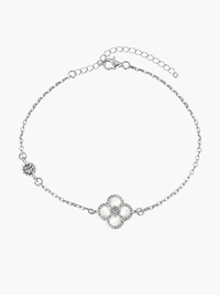 Bracelet trèfle nacre blanche raffiné – Naélia