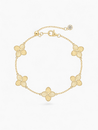 Bracelet trèfle lumineux plaqué or 14K – Laurie