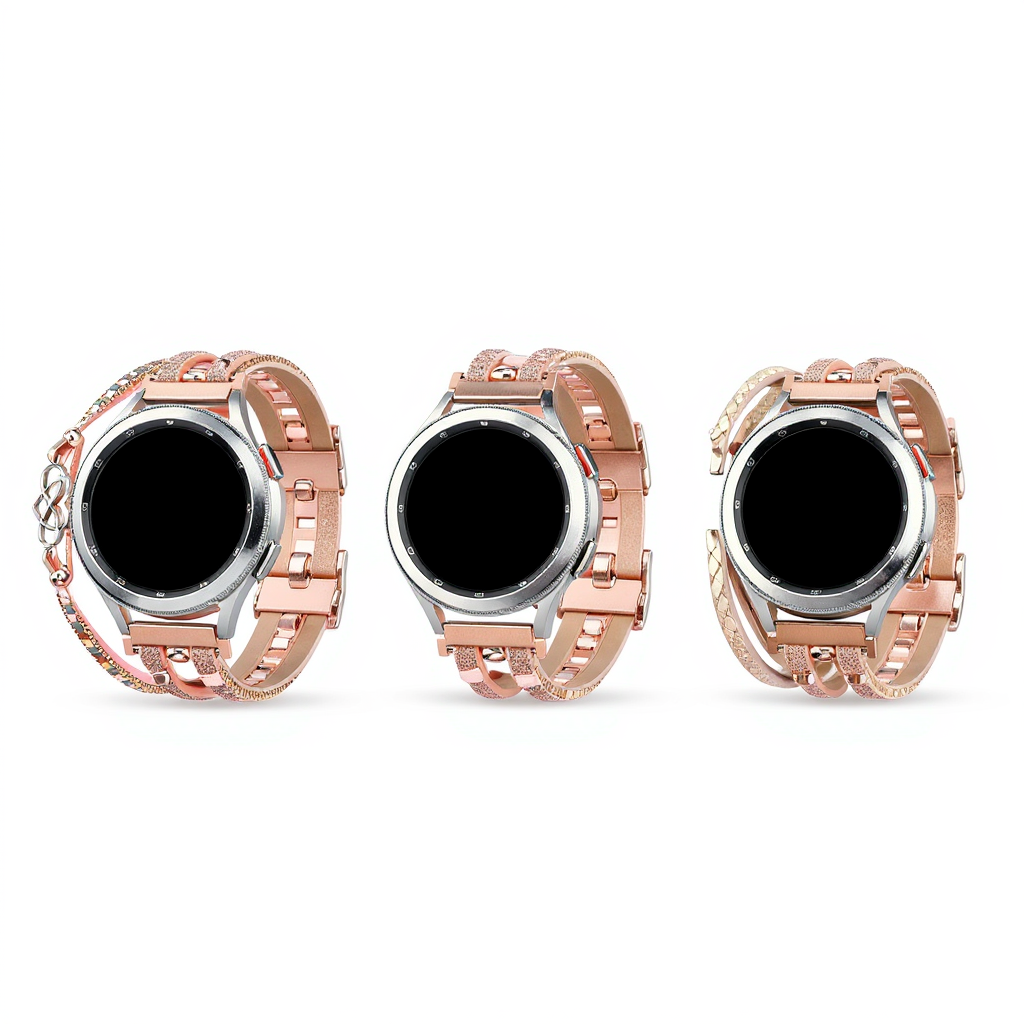 EMMA - Bracelets en cuir Posh compatibles avec la montre Samsung Galaxy, bracelet Boho 20 mm 22 mm fait à la main - Le BRACELET 