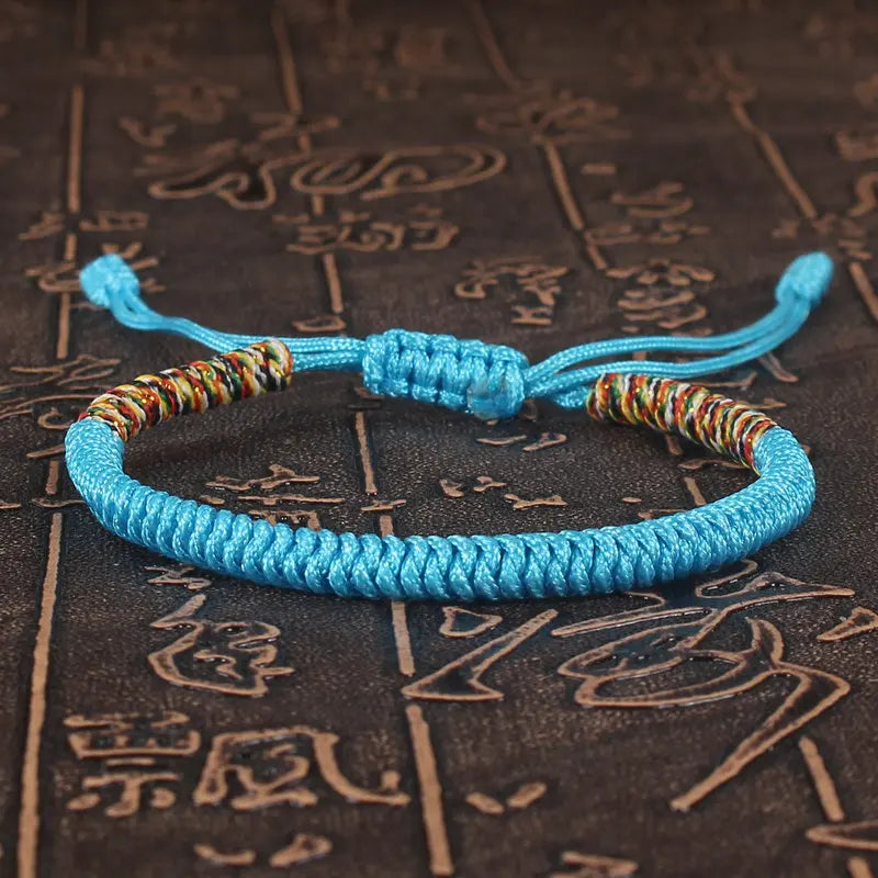 RUBY - Bracelet bouddhiste tibétain unisexe tressé à la main avec nœud King Kong, chaîne colorée pour femmes et hommes amoureux, bijoux porte-bonheur - Le BRACELET 