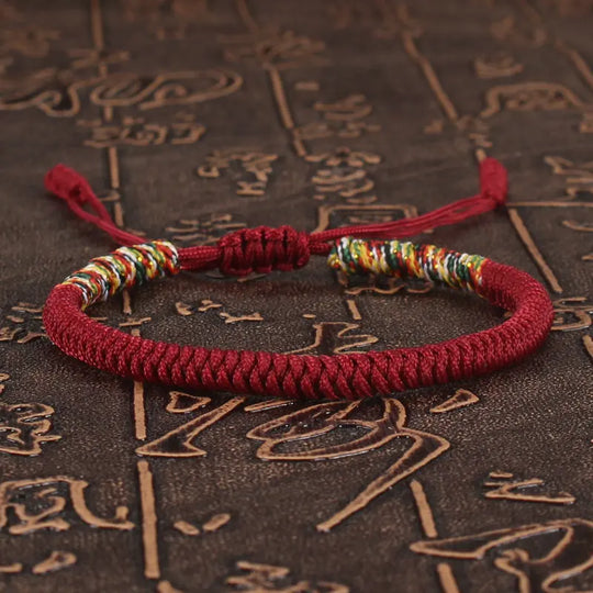 RUBY - Bracelet bouddhiste tibétain unisexe tressé à la main avec nœud King Kong, chaîne colorée pour femmes et hommes amoureux, bijoux porte-bonheur - Le BRACELET 