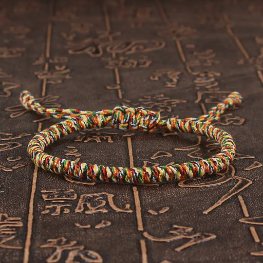 RUBY - Bracelet bouddhiste tibétain unisexe tressé à la main avec nœud King Kong, chaîne colorée pour femmes et hommes amoureux, bijoux porte-bonheur - Le BRACELET 