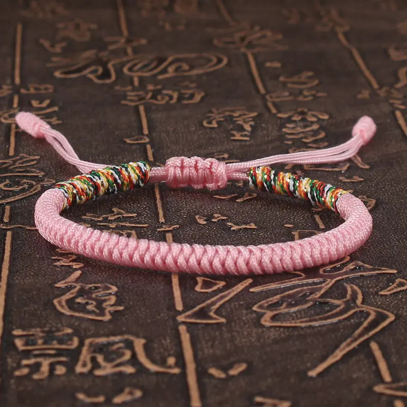 RUBY - Bracelet bouddhiste tibétain unisexe tressé à la main avec nœud King Kong, chaîne colorée pour femmes et hommes amoureux, bijoux porte-bonheur - Le BRACELET 
