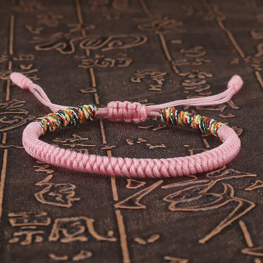 RUBY - Bracelet bouddhiste tibétain unisexe tressé à la main avec nœud King Kong, chaîne colorée pour femmes et hommes amoureux, bijoux porte-bonheur - Le BRACELET 