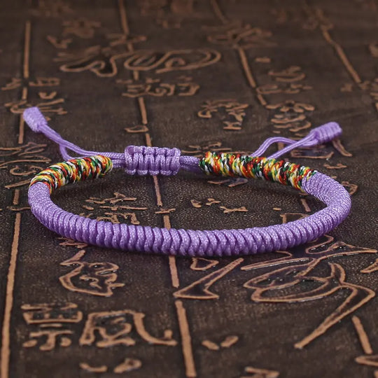 RUBY - Bracelet bouddhiste tibétain unisexe tressé à la main avec nœud King Kong, chaîne colorée pour femmes et hommes amoureux, bijoux porte-bonheur - Le BRACELET 