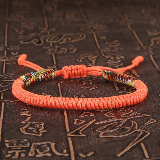RUBY - Bracelet bouddhiste tibétain unisexe tressé à la main avec nœud King Kong, chaîne colorée pour femmes et hommes amoureux, bijoux porte-bonheur - Le BRACELET 