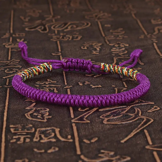 RUBY - Bracelet bouddhiste tibétain unisexe tressé à la main avec nœud King Kong, chaîne colorée pour femmes et hommes amoureux, bijoux porte-bonheur - Le BRACELET 