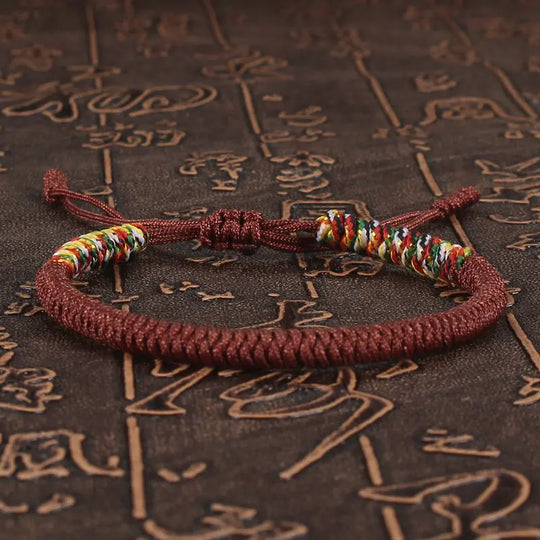 RUBY - Bracelet bouddhiste tibétain unisexe tressé à la main avec nœud King Kong, chaîne colorée pour femmes et hommes amoureux, bijoux porte-bonheur - Le BRACELET 