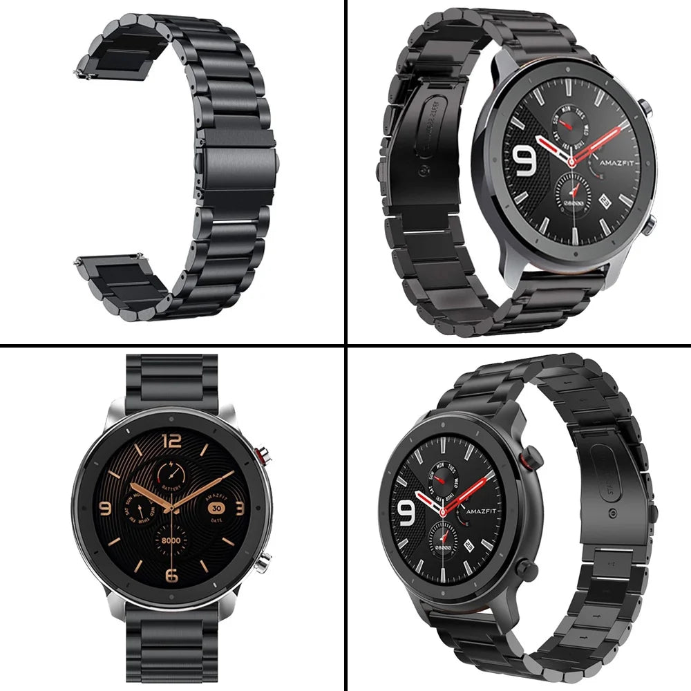 18mm 20mm 22mm 24mm largeur dégagement rapide bracelet de montre entièrement en acier inoxydable montre-bracelet universel tête plate bracelet de montre accessoires - Le BRACELET 