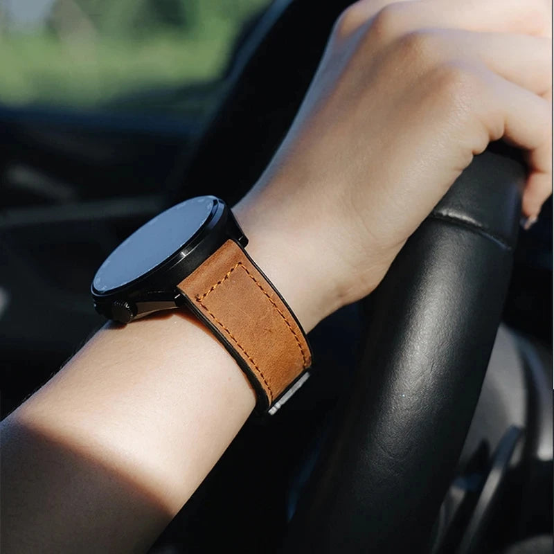 Bracelet en cuir et Silicone, 22mm 20mm, pour Samsung Galaxy Watch 7 6 5 4 40mm/44mm, bracelet magnétique pour Galaxy Watch 6 Classic 43mm 47mm - Le BRACELET 