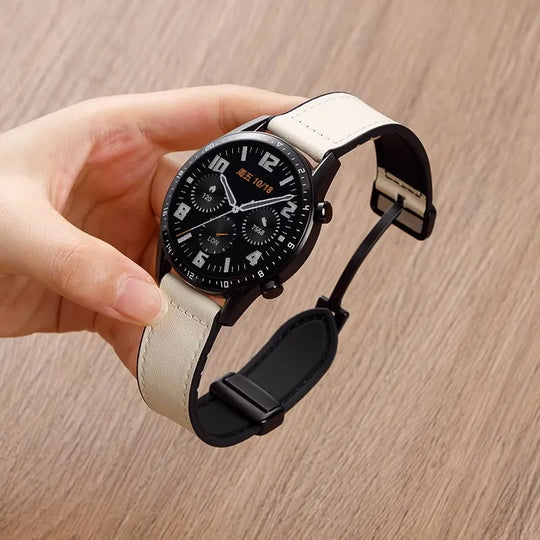 Bracelet en cuir et Silicone, 22mm 20mm, pour Samsung Galaxy Watch 7 6 5 4 40mm/44mm, bracelet magnétique pour Galaxy Watch 6 Classic 43mm 47mm - Le BRACELET 