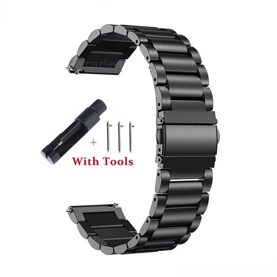 18mm 20mm 22mm 24mm largeur dégagement rapide bracelet de montre entièrement en acier inoxydable montre-bracelet universel tête plate bracelet de montre accessoires - Le BRACELET 