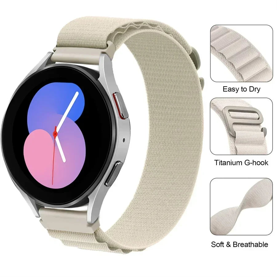 Bracelet de montre 20mm boucle alpine pour Samsung Galaxy Watch 6-4-Classic-5-Pro-Active 2 40mm 44mm sport 22mm bracelet Huawei GT 2 - Le BRACELET 