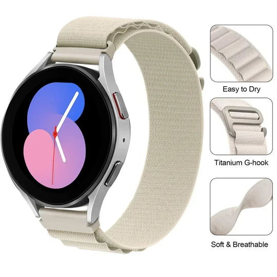 Bracelet de montre 20mm boucle alpine pour Samsung Galaxy Watch 6-4-Classic-5-Pro-Active 2 40mm 44mm sport 22mm bracelet Huawei GT 2 - Le BRACELET 