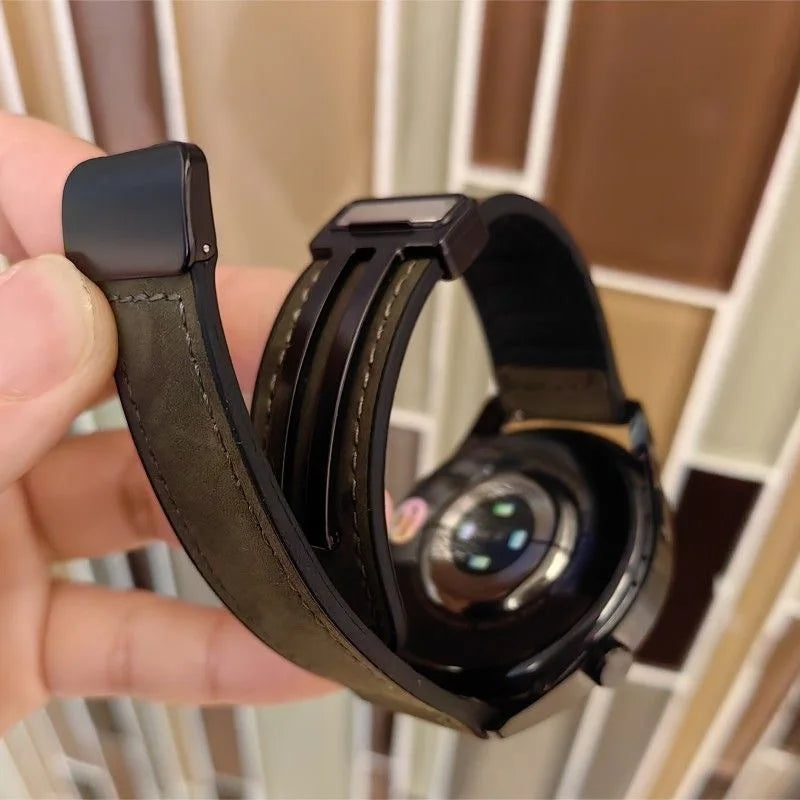 Bracelet en cuir et Silicone, 22mm 20mm, pour Samsung Galaxy Watch 7 6 5 4 40mm/44mm, bracelet magnétique pour Galaxy Watch 6 Classic 43mm 47mm - Le BRACELET 