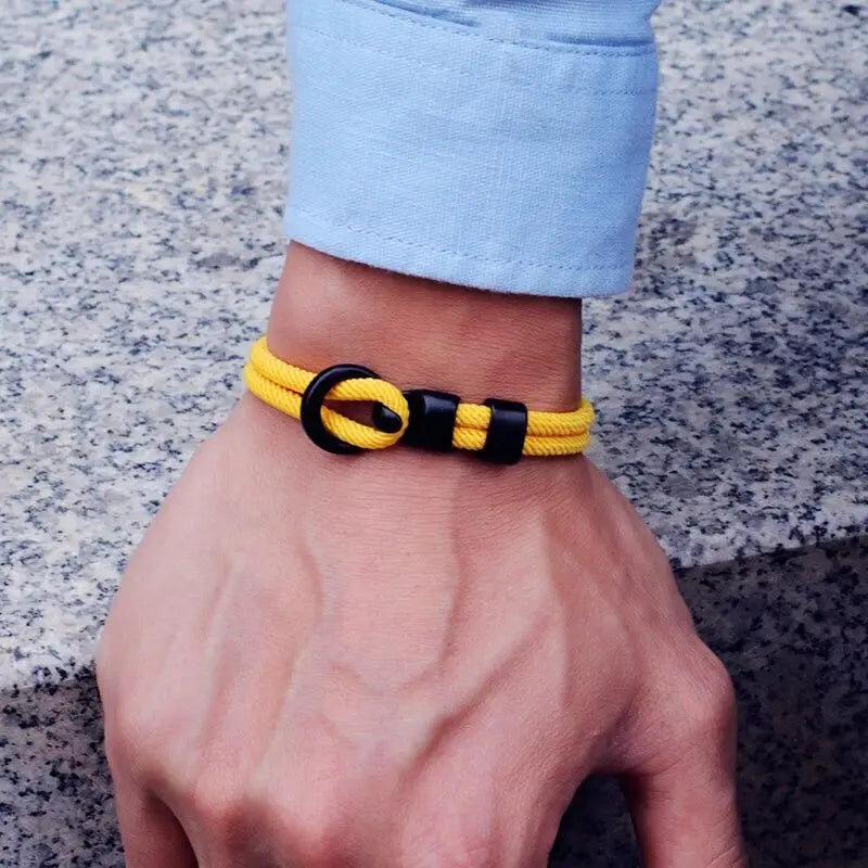 Bracelet en corde pour hommes, Double couche, pour Camping en plein air, accessoires de survie, paracorde, cadeau pour lui - Le BRACELET 