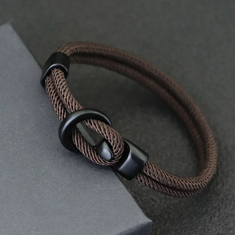 Bracelet en corde pour hommes, Double couche, pour Camping en plein air, accessoires de survie, paracorde, cadeau pour lui - Le BRACELET 