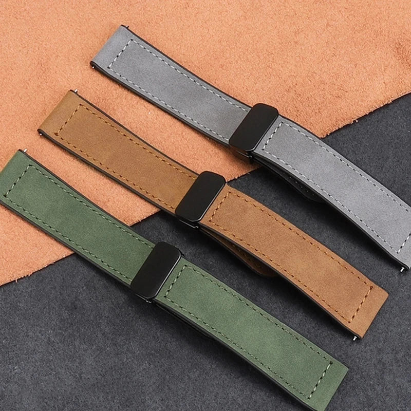 Bracelet en cuir et Silicone, 22mm 20mm, pour Samsung Galaxy Watch 7 6 5 4 40mm/44mm, bracelet magnétique pour Galaxy Watch 6 Classic 43mm 47mm - Le BRACELET 