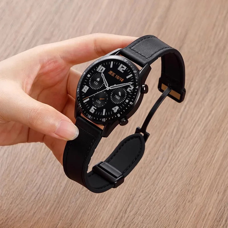 Bracelet en cuir et Silicone, 22mm 20mm, pour Samsung Galaxy Watch 7 6 5 4 40mm/44mm, bracelet magnétique pour Galaxy Watch 6 Classic 43mm 47mm - Le BRACELET 