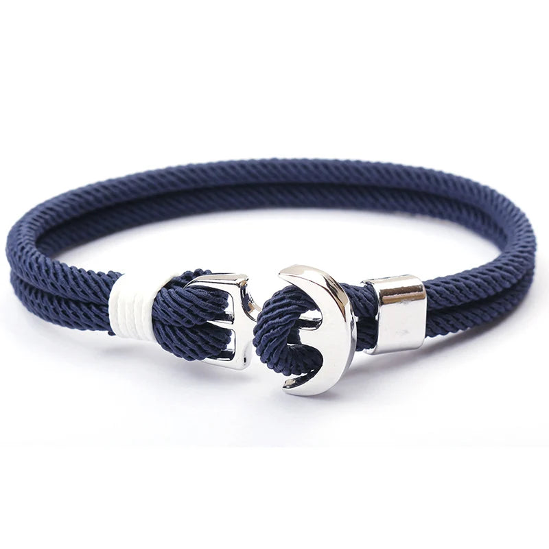 Bracelet en acier inoxydable pour hommes, Double couche, fil tressé, pour garçon, ancre créative, Viking, accessoires masculins - Le BRACELET 