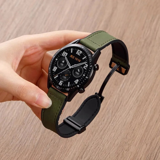 Bracelet en cuir et Silicone, 22mm 20mm, pour Samsung Galaxy Watch 7 6 5 4 40mm/44mm, bracelet magnétique pour Galaxy Watch 6 Classic 43mm 47mm - Le BRACELET 