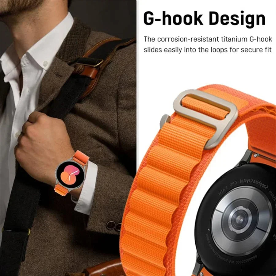 Bracelet de montre 20mm boucle alpine pour Samsung Galaxy Watch 6-4-Classic-5-Pro-Active 2 40mm 44mm sport 22mm bracelet Huawei GT 2 - Le BRACELET 