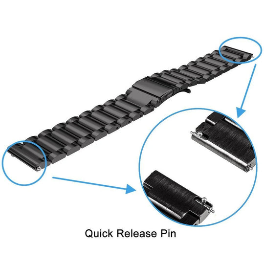 18mm 20mm 22mm 24mm largeur dégagement rapide bracelet de montre entièrement en acier inoxydable montre-bracelet universel tête plate bracelet de montre accessoires - Le BRACELET 