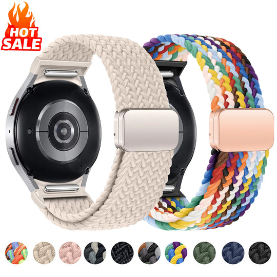 Bracelet tressé sans espace pour Samsung Galaxy Watch, bracelet magnétique, bracelet classique 47 43, 7, 6, 5, 4, 44mm, 40mm, 5 Pro - Le BRACELET 