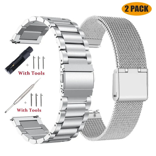 18mm 20mm 22mm 24mm largeur dégagement rapide bracelet de montre entièrement en acier inoxydable montre-bracelet universel tête plate bracelet de montre accessoires - Le BRACELET 