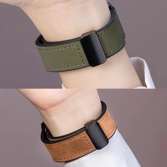 Bracelet en cuir et Silicone, 22mm 20mm, pour Samsung Galaxy Watch 7 6 5 4 40mm/44mm, bracelet magnétique pour Galaxy Watch 6 Classic 43mm 47mm - Le BRACELET 