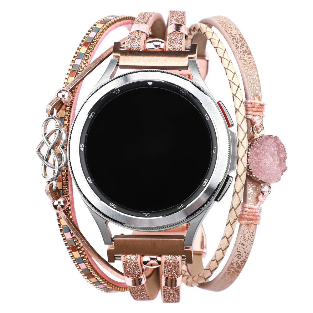 EMMA - Bracelets en cuir Posh compatibles avec la montre Samsung Galaxy, bracelet Boho 20 mm 22 mm fait à la main - Le BRACELET 