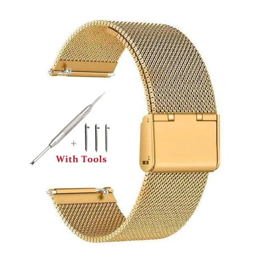 18mm 20mm 22mm 24mm largeur dégagement rapide bracelet de montre entièrement en acier inoxydable montre-bracelet universel tête plate bracelet de montre accessoires - Le BRACELET 