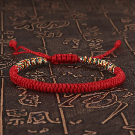 RUBY - Bracelet bouddhiste tibétain unisexe tressé à la main avec nœud King Kong, chaîne colorée pour femmes et hommes amoureux, bijoux porte-bonheur - Le BRACELET 
