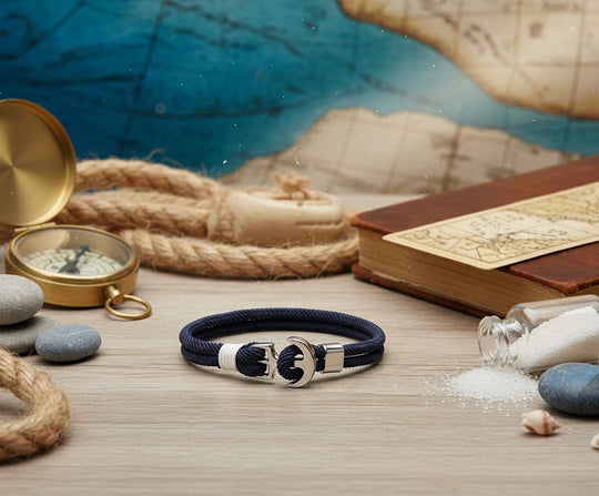 ALVIN | Bracelet en acier inoxydable & double corde