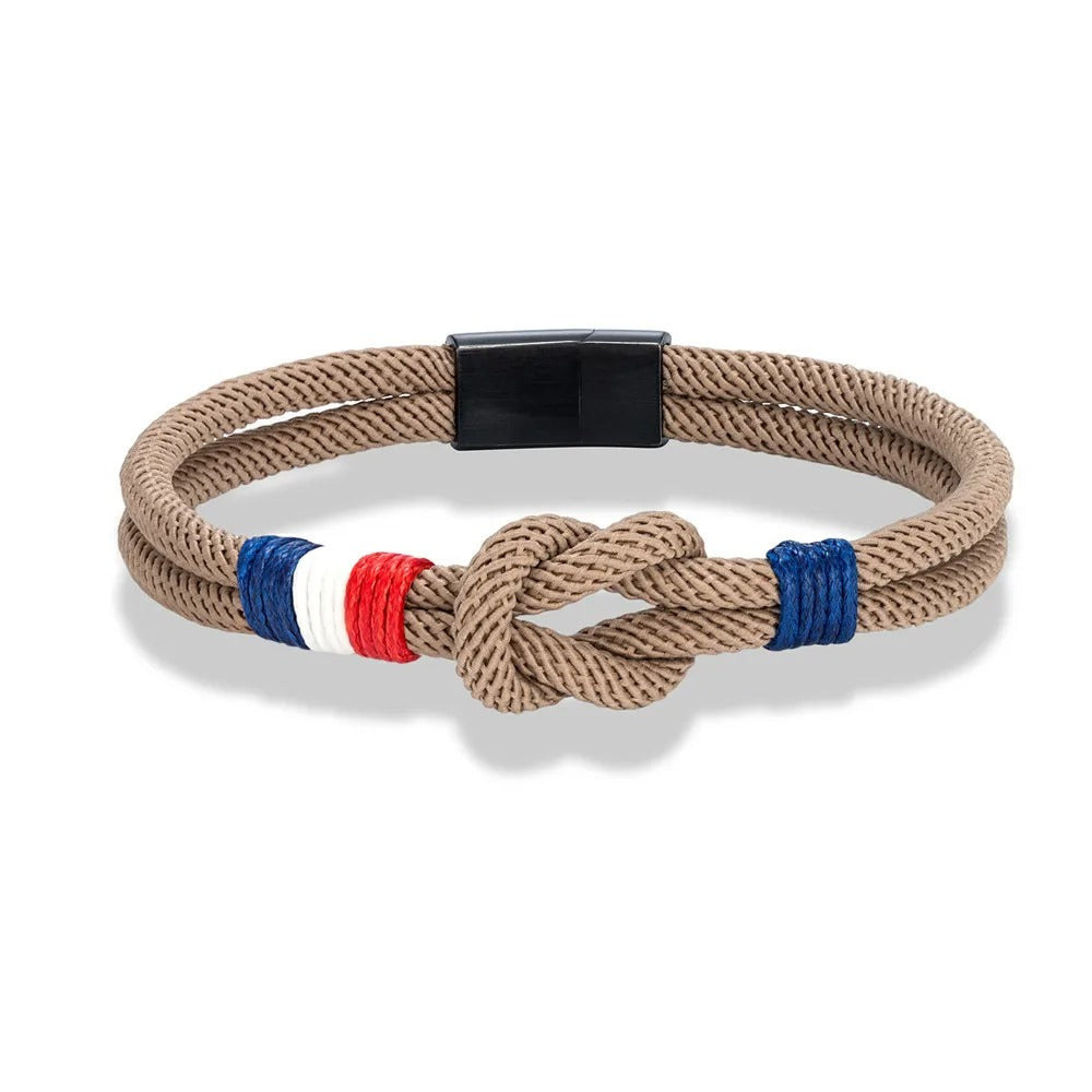 ALAN | Bracelet en corde & acier inoxydable