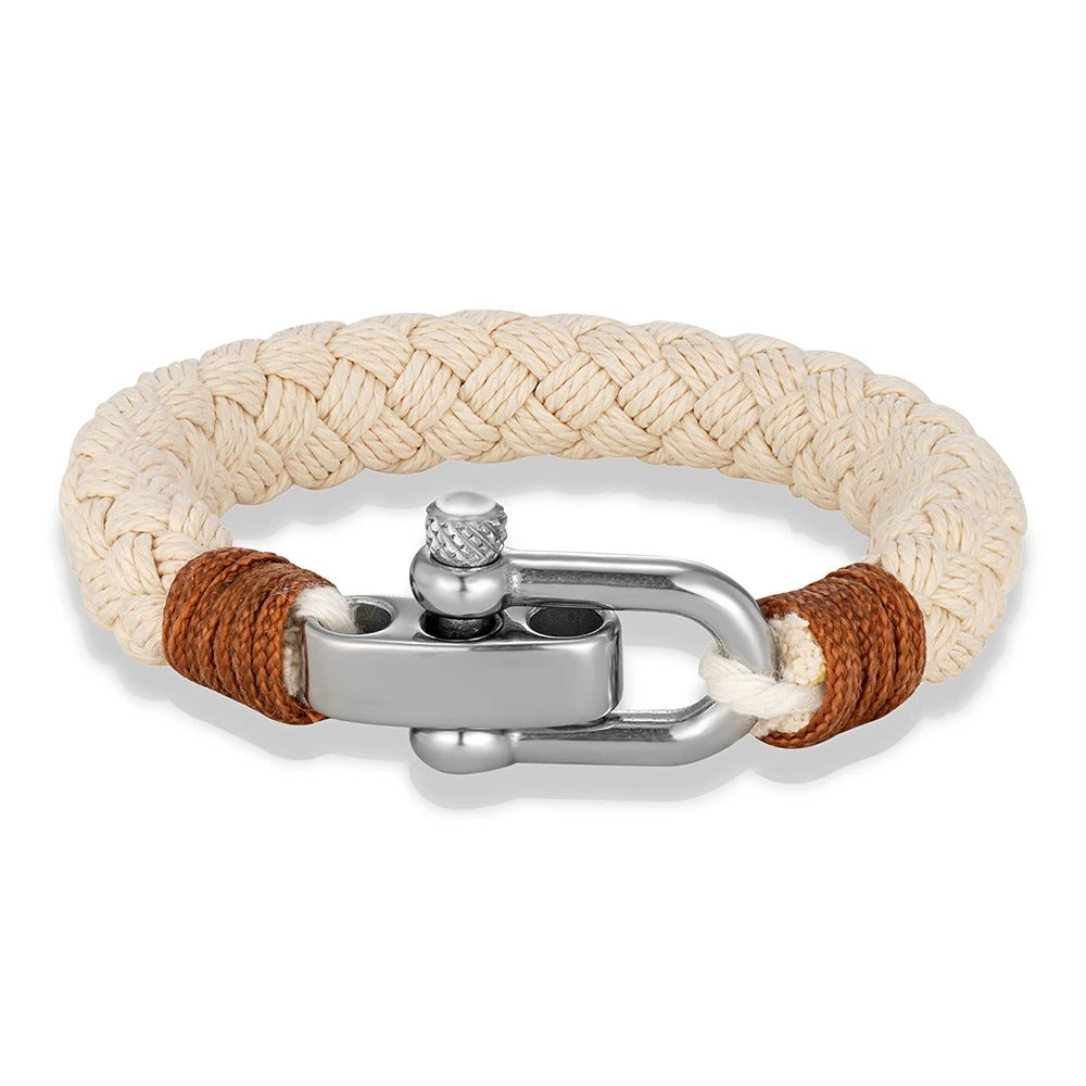 DENZEL | Bracelet en corde & acier inoxydable
