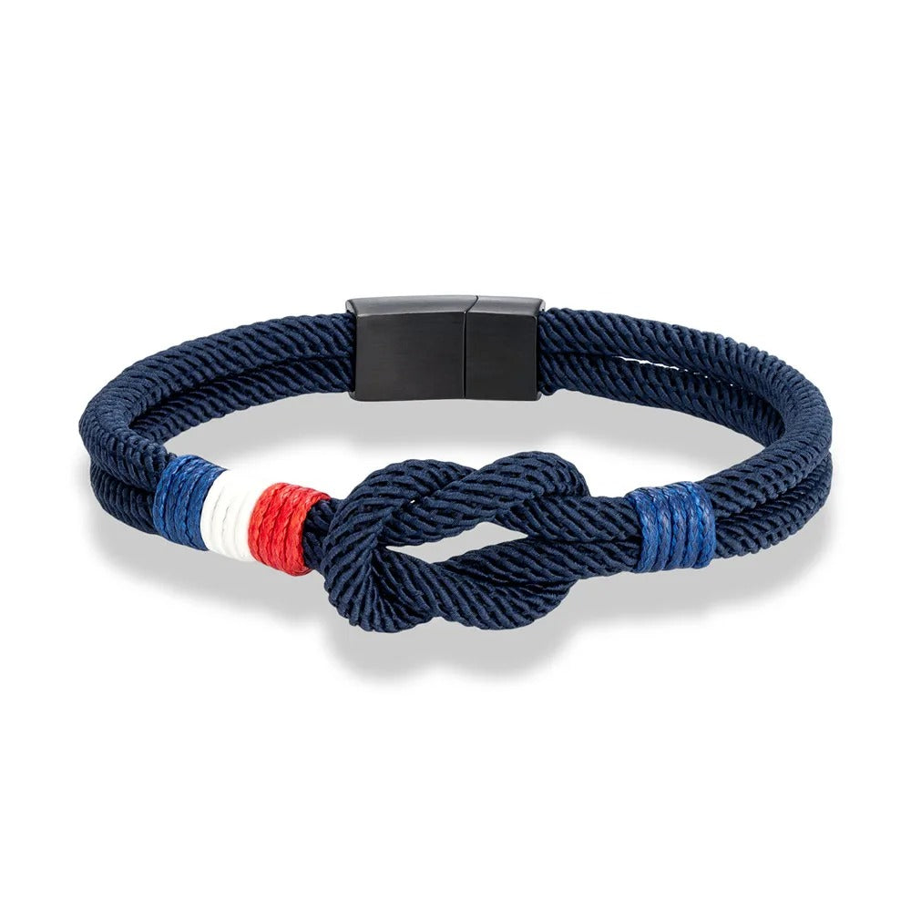 ALAN | Bracelet en corde & acier inoxydable