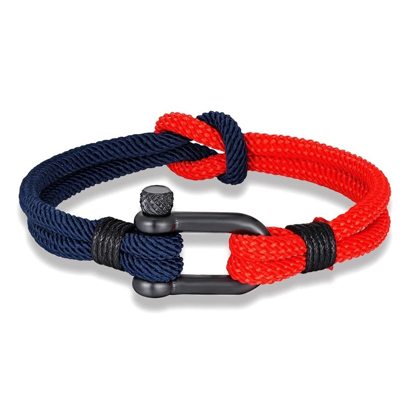 CHARLIE | Bracelet en corde & acier inoxydable