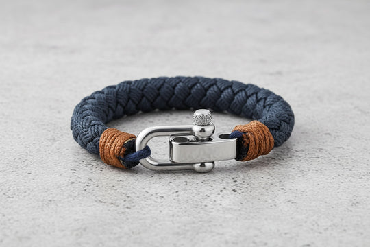 DENZEL | Bracelet en corde & acier inoxydable
