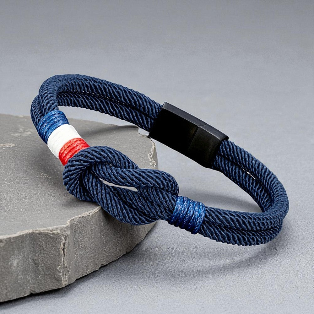 ALAN | Bracelet en corde & acier inoxydable