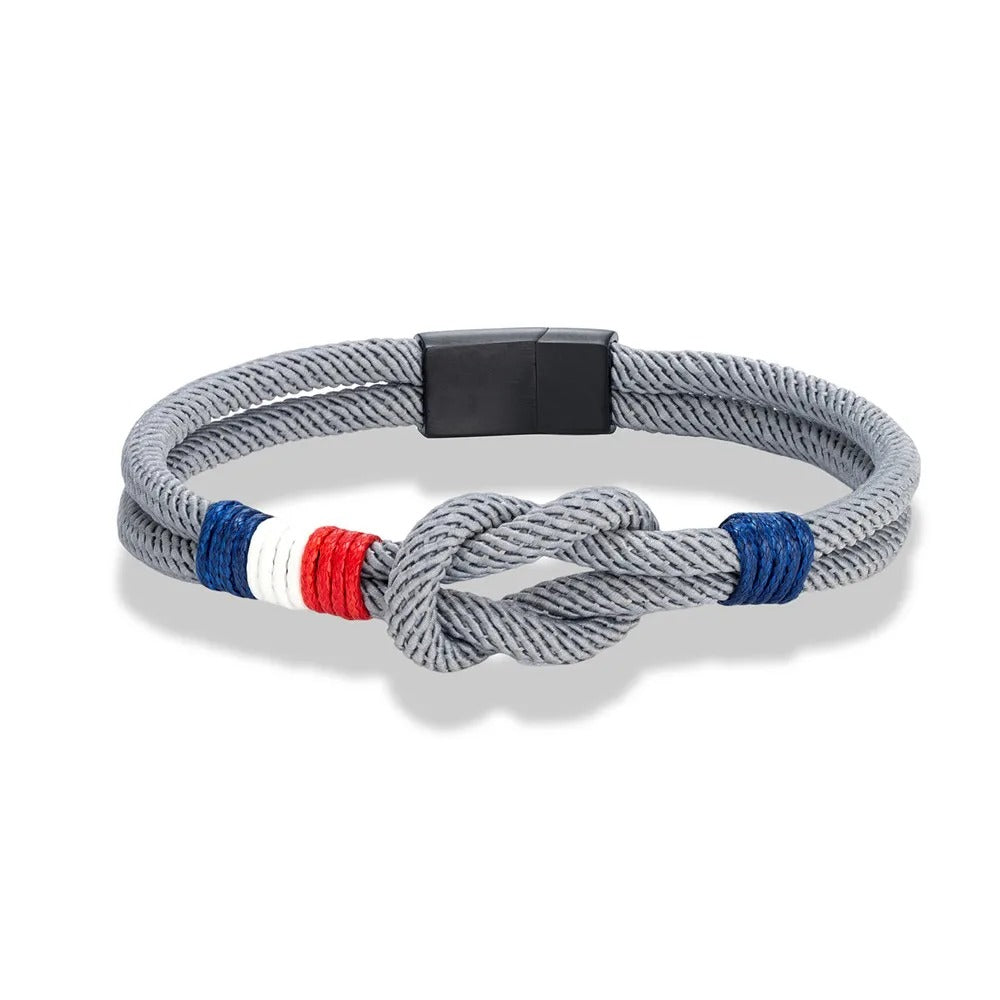 ALAN | Bracelet en corde & acier inoxydable