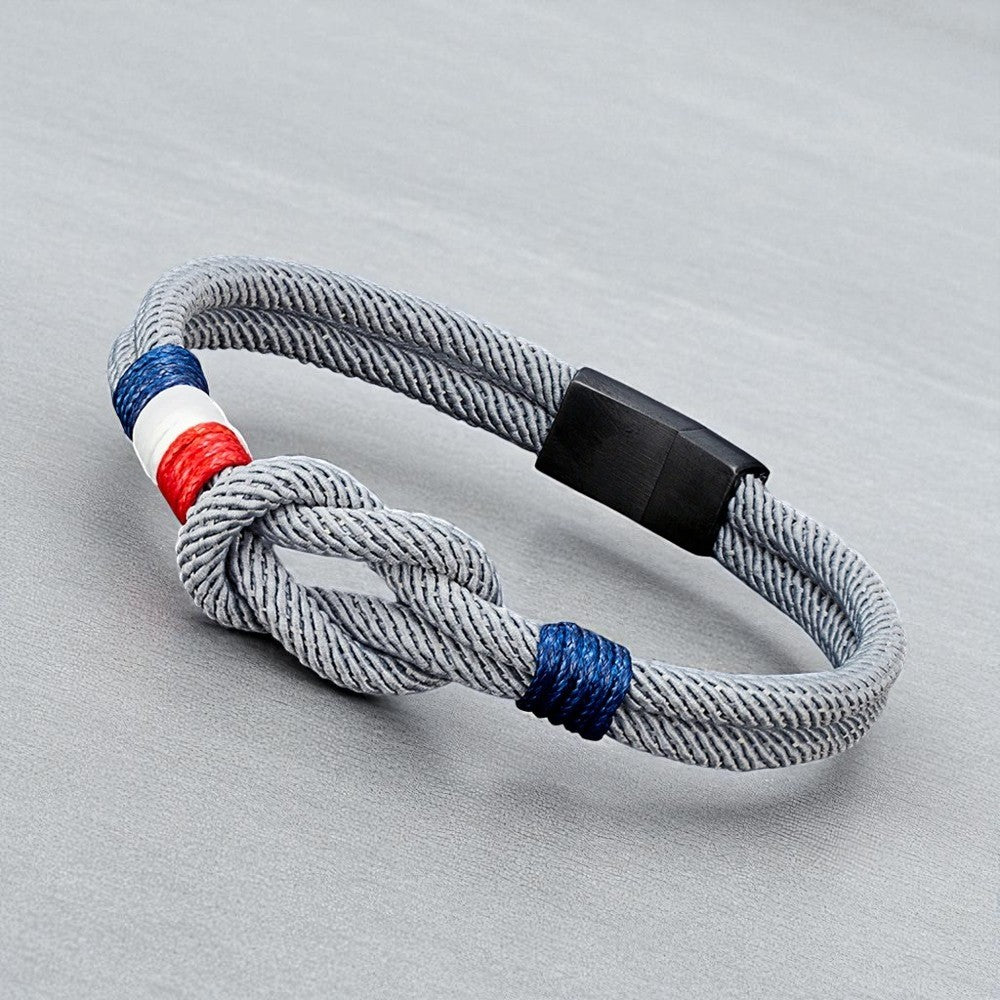 ALAN | Bracelet en corde & acier inoxydable