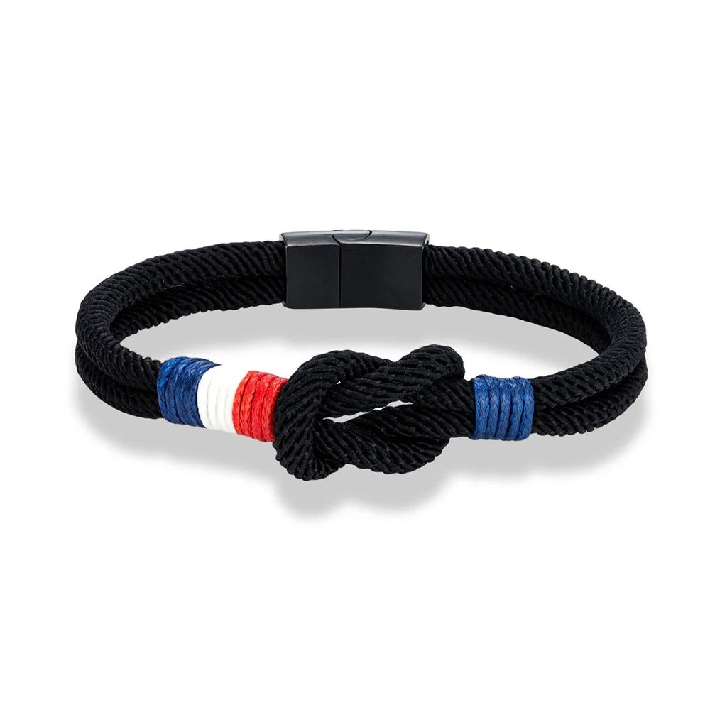 ALAN | Bracelet en corde & acier inoxydable