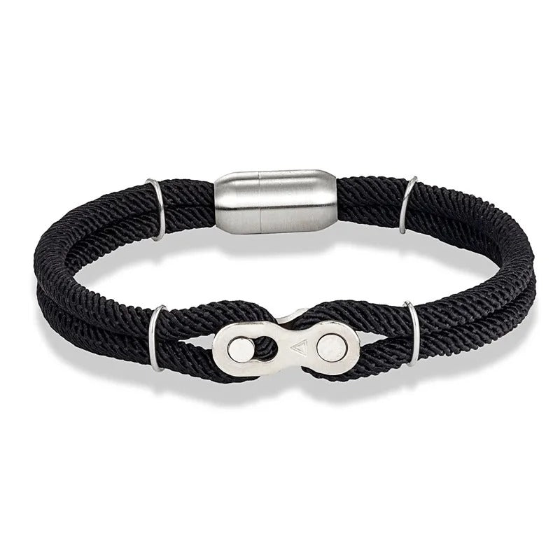 TAYLOR | Bracelet en acier inoxydable & double corde