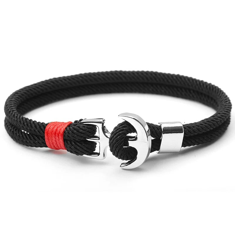 ALVIN | Bracelet en acier inoxydable & double corde