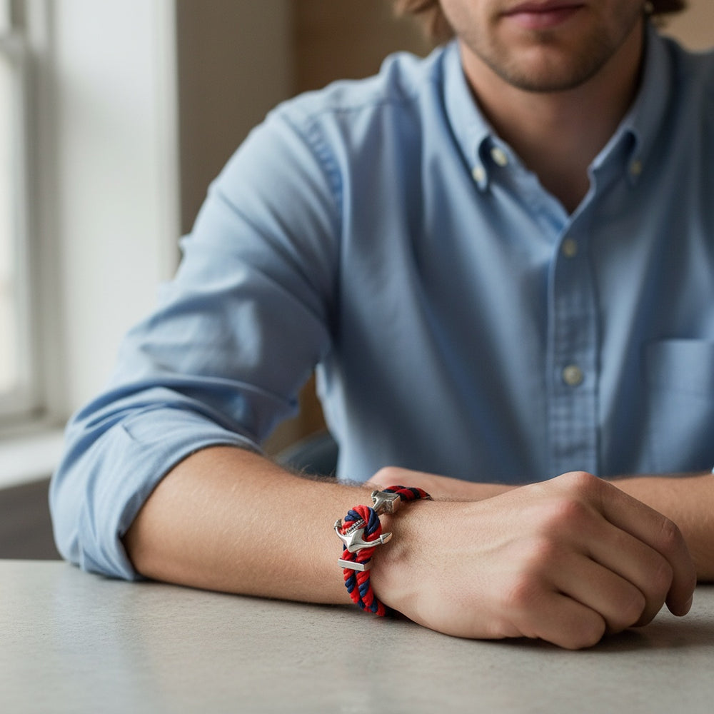 ETHAN | Bracelets en corde & acier inoxydable