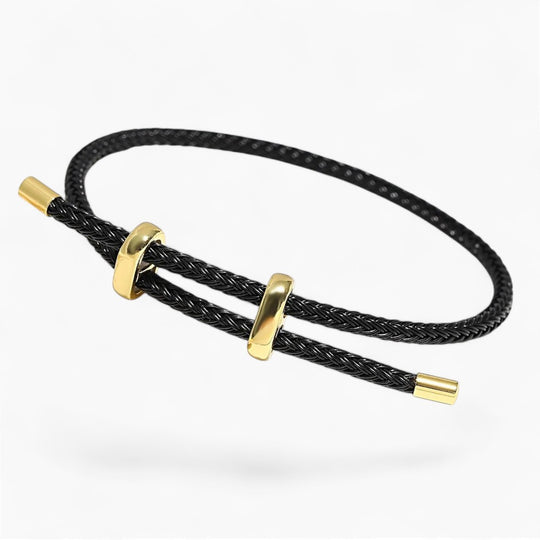 NOAH | Bracelets en corde tressée & acier inoxydable