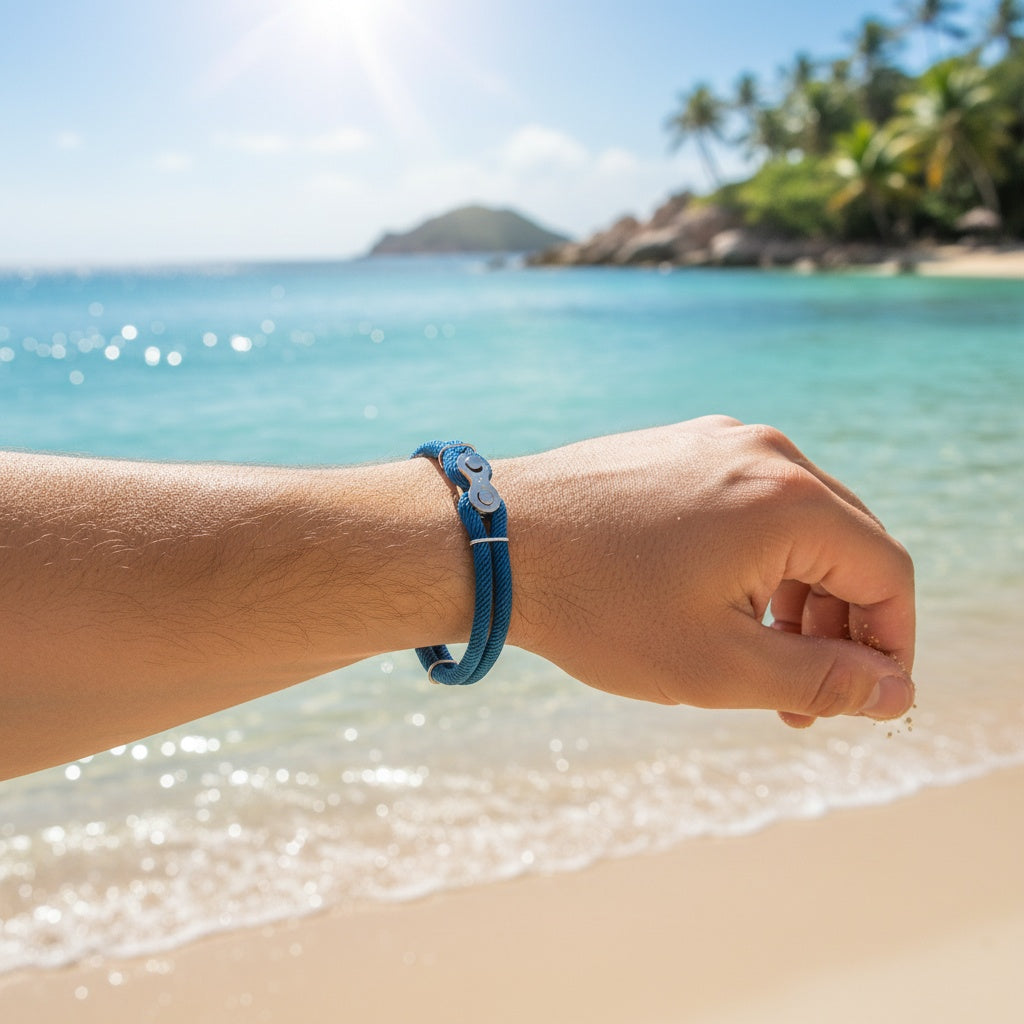 TAYLOR | Bracelet en acier inoxydable & double corde