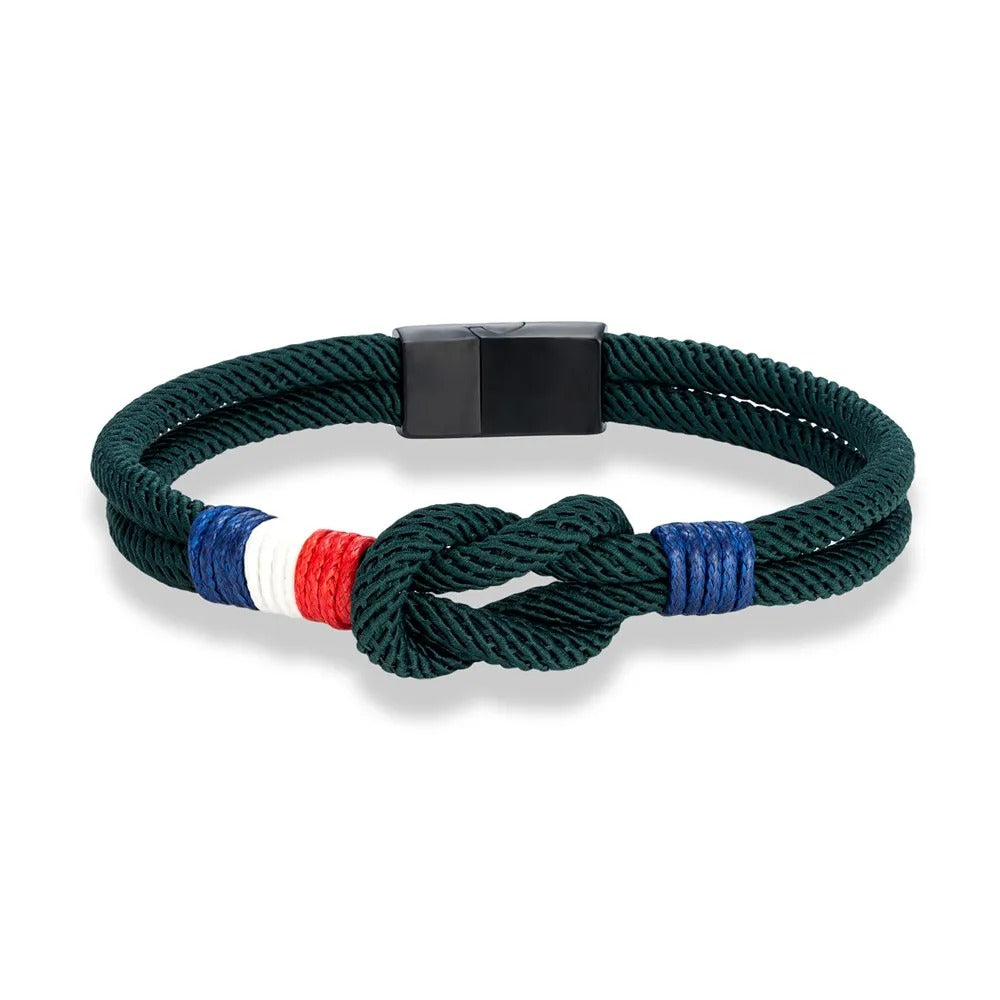 ALAN | Bracelet en corde & acier inoxydable