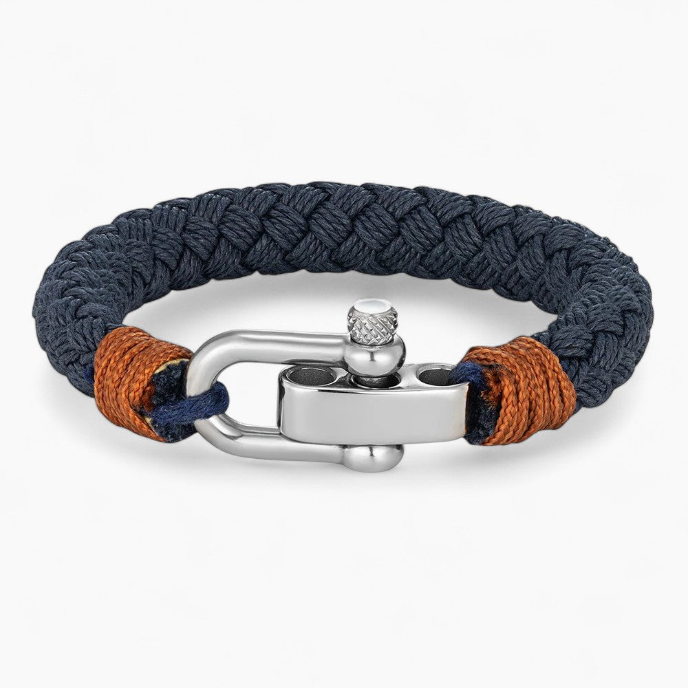 DENZEL | Bracelet en corde & acier inoxydable
